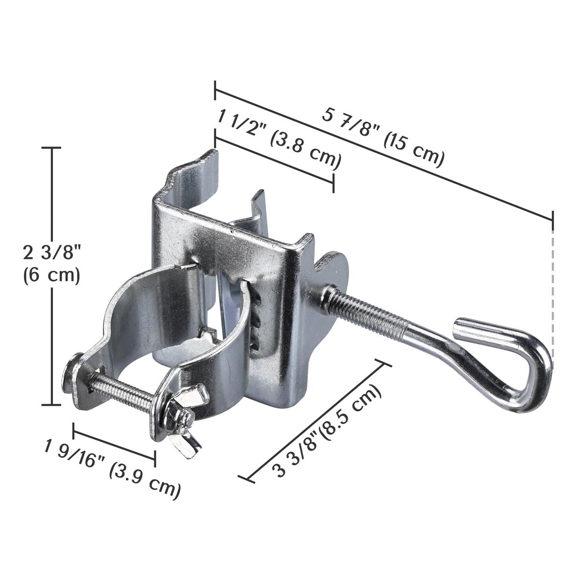Yescom Pool Patio Umbrella Clamp 1 1/2" Holds Pole D7/8" to D1 1/4"