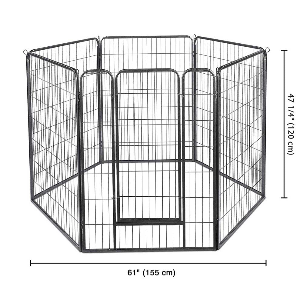 Yescom Heavy Duty Dog Playpen 48" Tall 24-Panel Puppy Pen Metal
