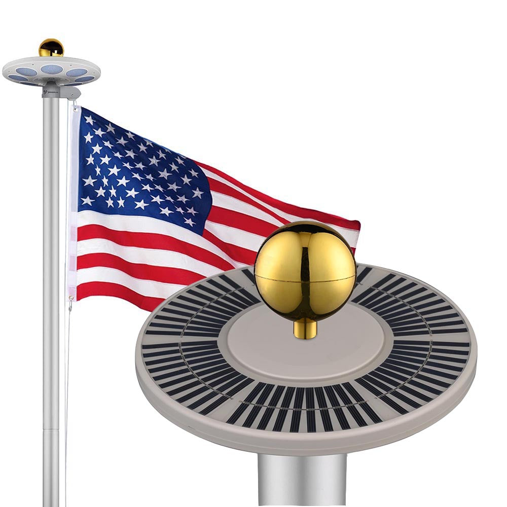 Yescom Aluminum Sectional Flagpole Kit with US Flag 20'