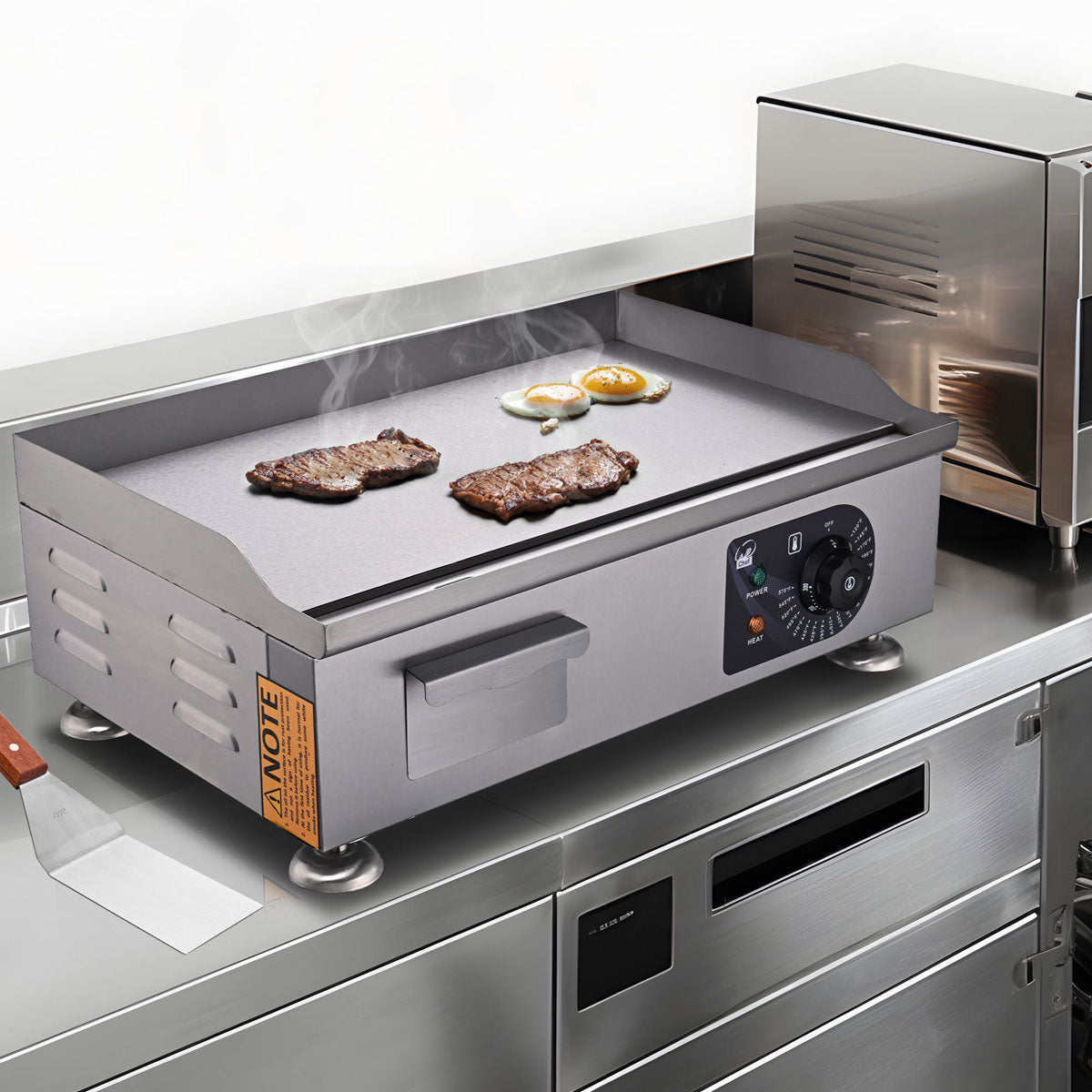 Yescom Electric Griddle with Lid Flat Top Grill 22in 3000W