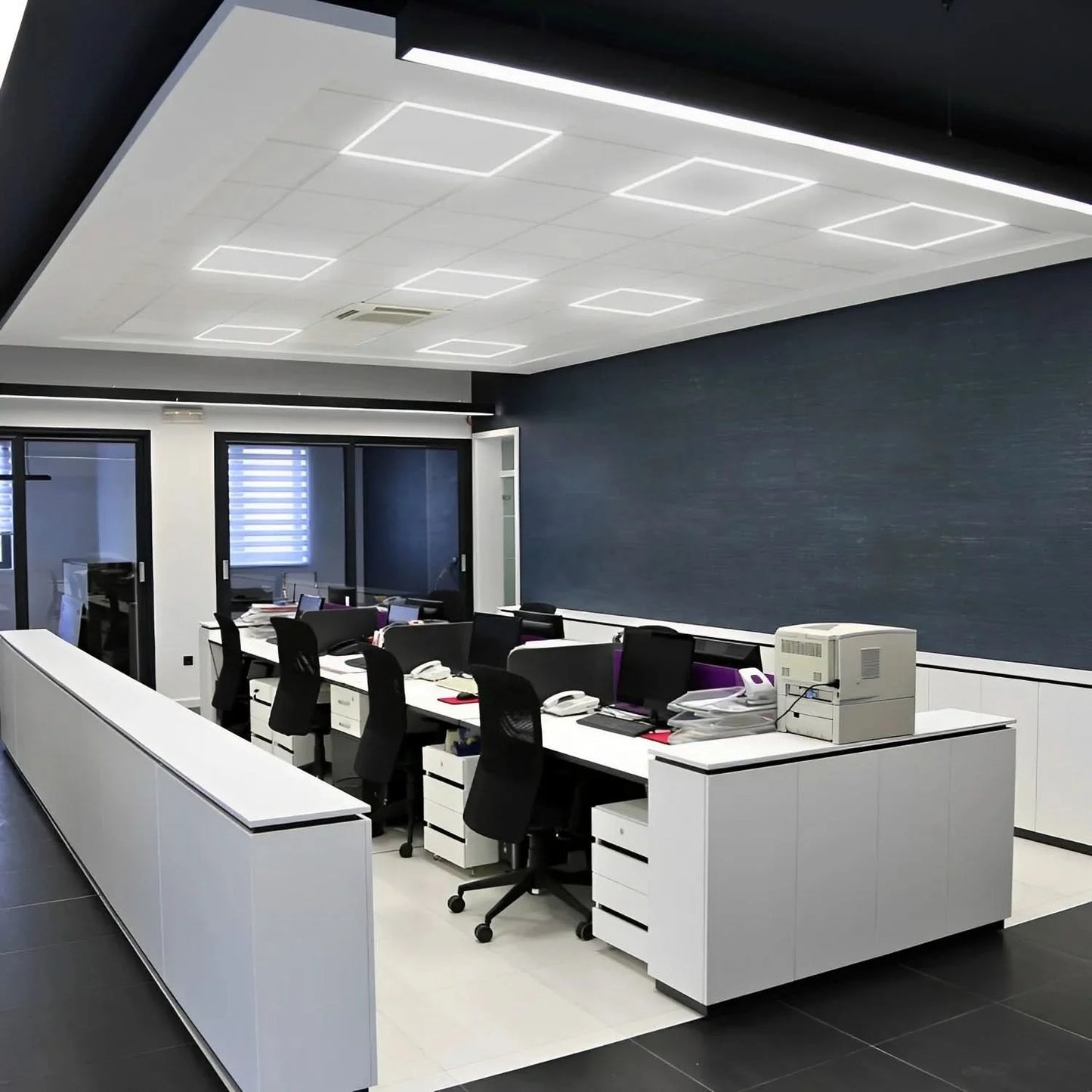 LED T-Bar Light, Power & CCT Adjustable (20W/30W/40W), 2x2, 3000K-6500K, 5200 Lumens