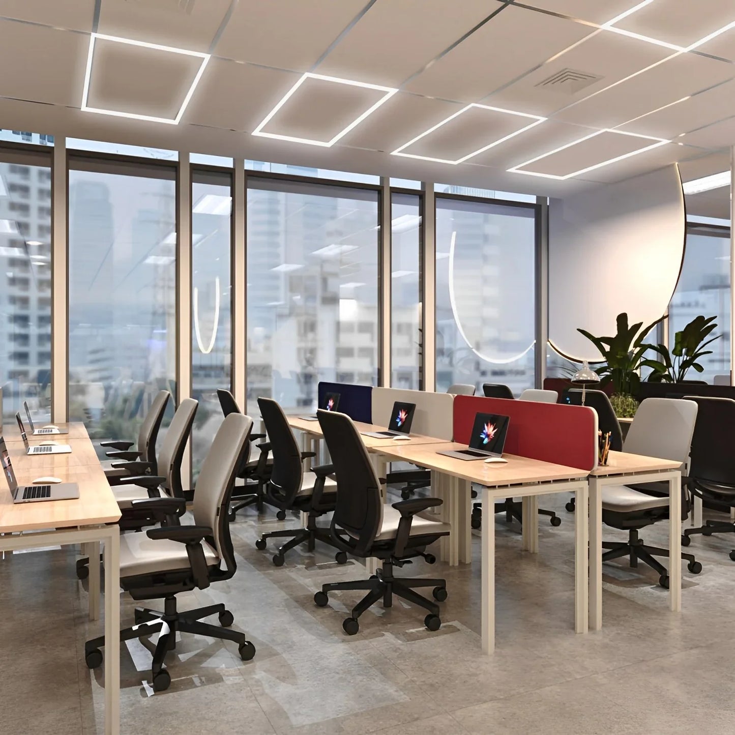 LED Grid Frame Ceiling Light, 2x2, 40W/30W/20W, Adjustable Watts & CCT,3000K-6500K , 4800 Lumens