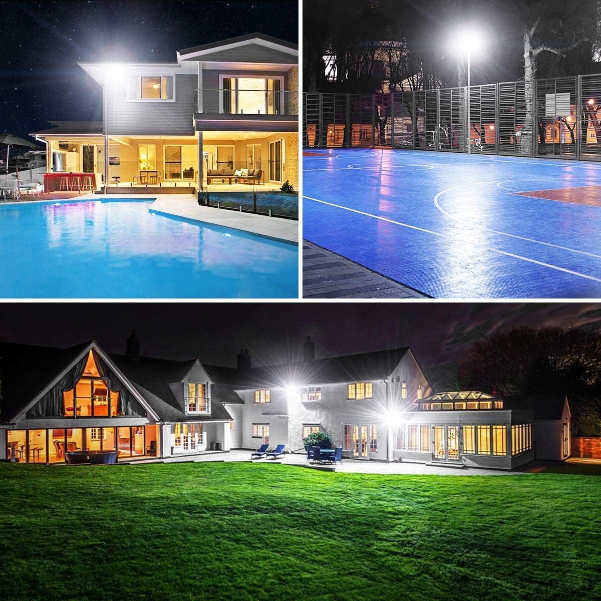 LED Flood Light with Wattage & CCT Selector, 80/90/100W, 9100-11700LM, 120-277V, UL/DLC Certified