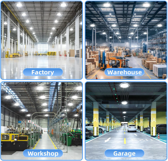 LED UFO High Bay Light, 500W, 70,000 Lumens, 5000K, 100-277 VAC