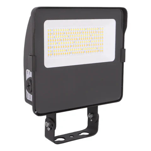 Adjustable Wattage LED Flood Light – 36W/50W/63W - Yoke Mount - Bronze Housing - High Lumen Outdoor Security & Area Lighting