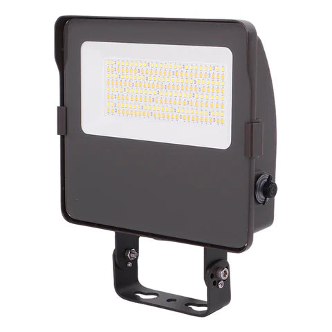 Adjustable Wattage LED Flood Light – 17W/25W/30W - Yoke Mount - Bronze Housing - High Lumen Outdoor Security & Area Lighting