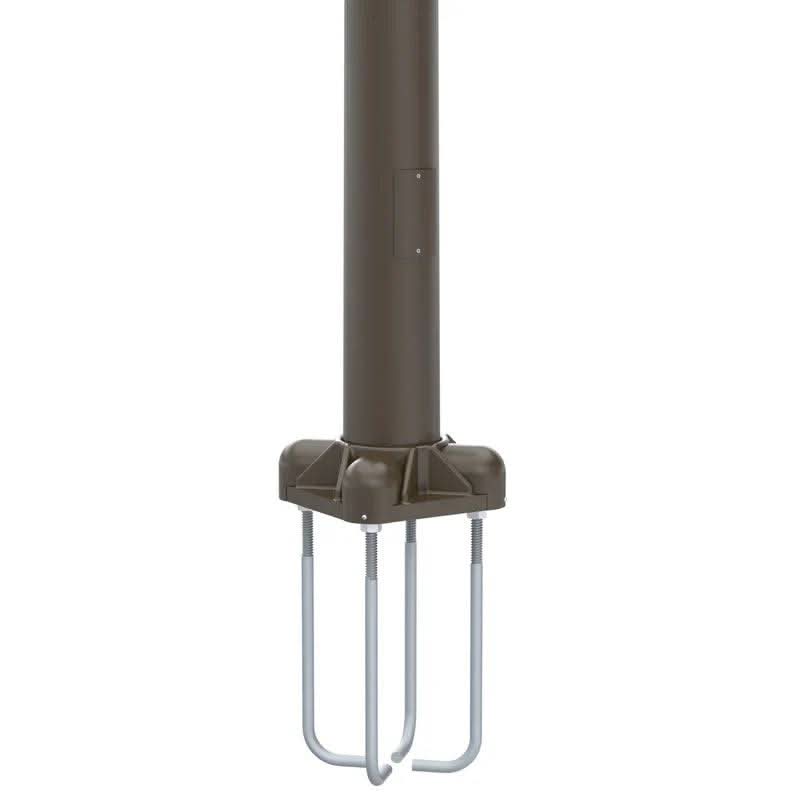 Galvanized Steel Anchor Bolts for Light Poles - Pre-drilled, Suitable for 10ft-25ft Poles