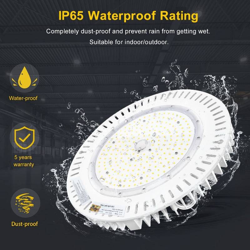 LED UFO High Bay Light, 200W, CCT 5000K, 28000 Lumens, 100-277 VAC
