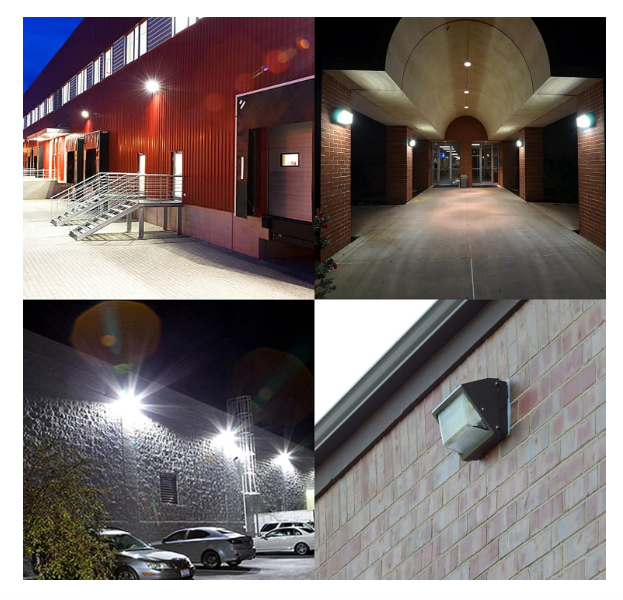 LED Wall Pack Light Built-in Photocell, 150W, 5000K, 19,500 Lumens, 100-277 VAC