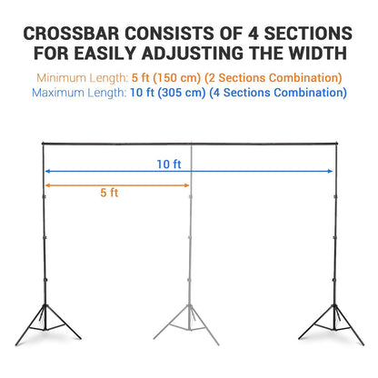 Yescom 10'x 8' 6" Adjustable Photography Background Support