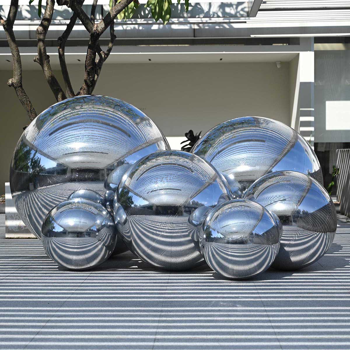 Yescom Set(6) Inflatable Mirror Balloons with Electric Air Pump