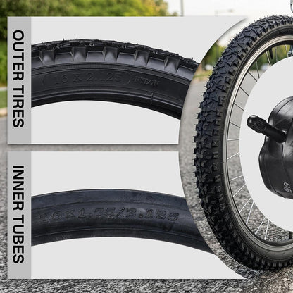 Yescom 16"-24" Opt. Bicycle Tires & Tubes 3-Pack for Trike & Unicycle