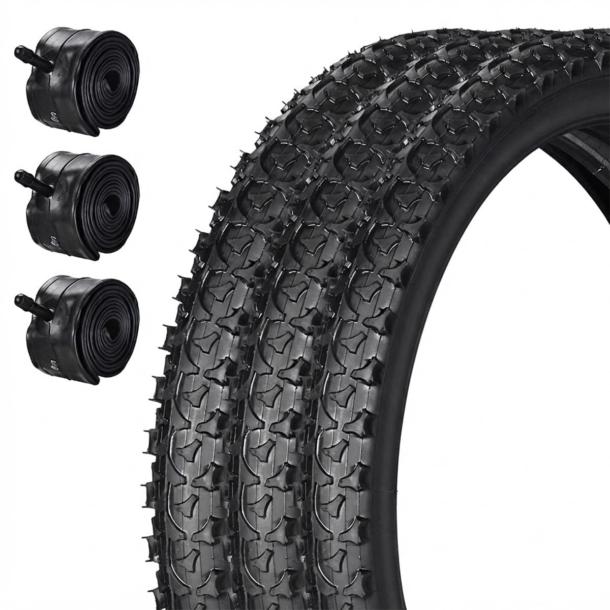 Yescom 16"-24" Opt. Bicycle Tires & Tubes 3-Pack for Trike & Unicycle