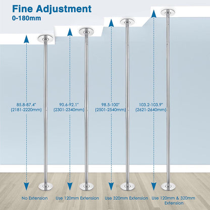 Yescom Portable Striper Pole for Home D45mm 9ft
