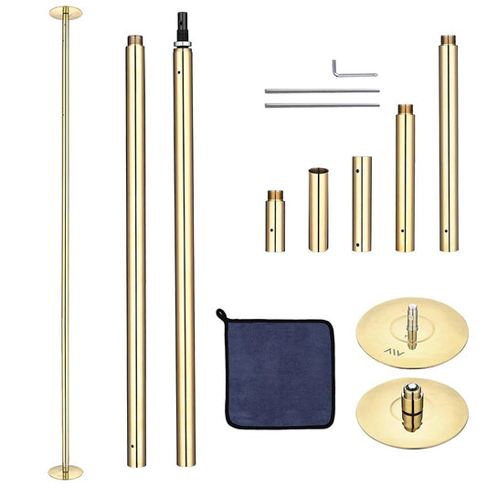Yescom 10.8FT Golden Portable Spinning Dance Pole D45mm