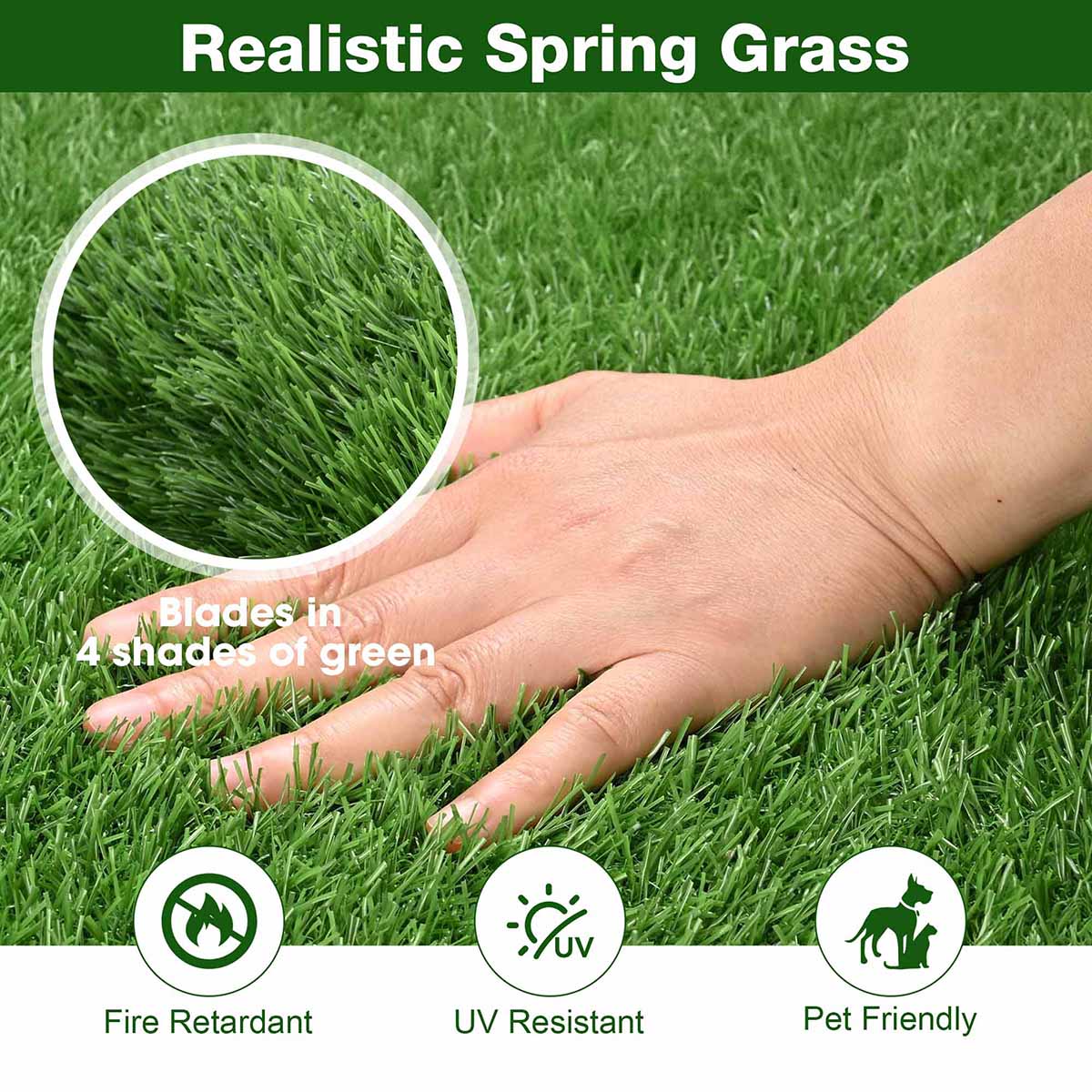 Yescom Artificial Grass Turf Synthetic Carpet Mat Patio 33'x6'