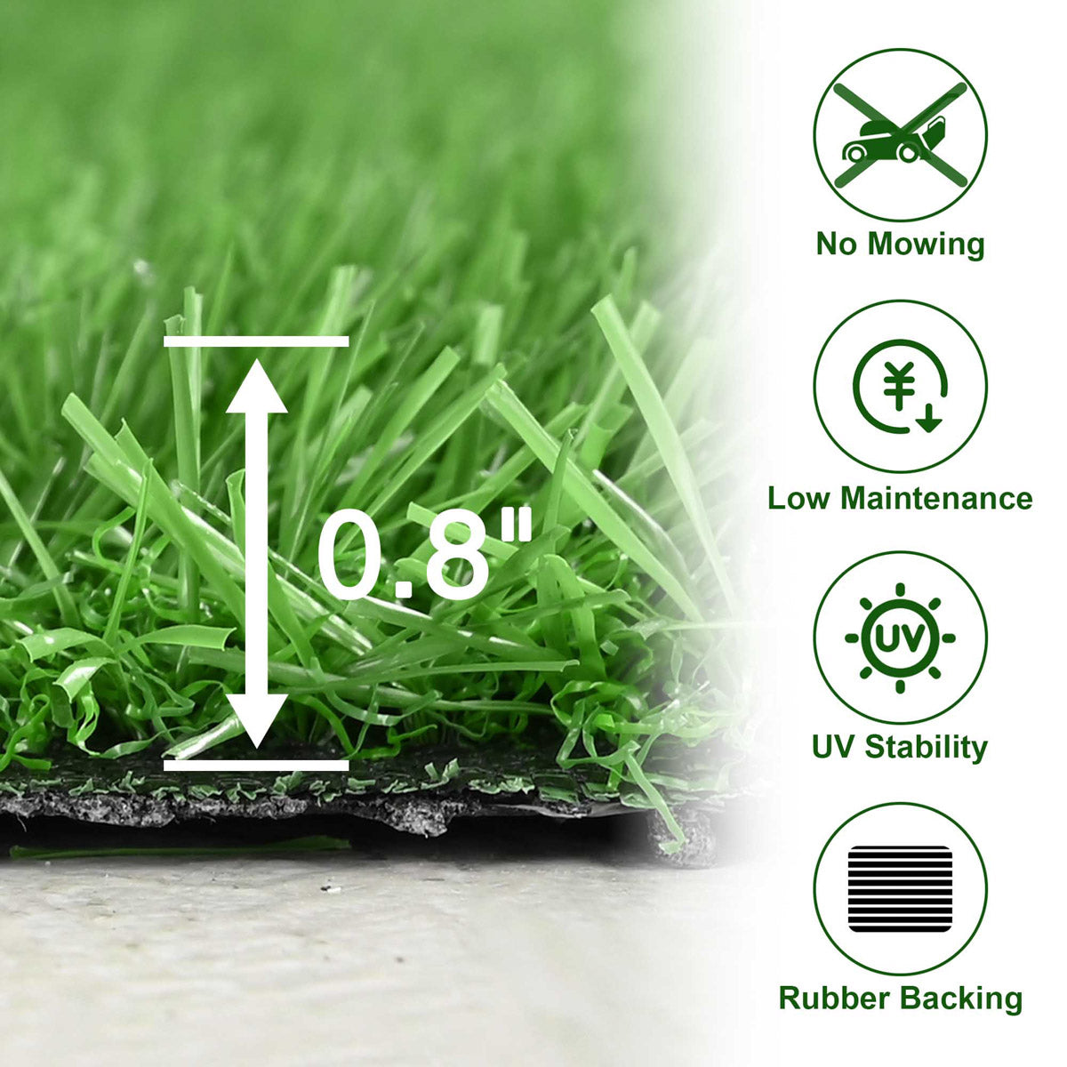 Yescom Artificial Grass Turf Synthetic Carpet Mat Patio 33'x6'