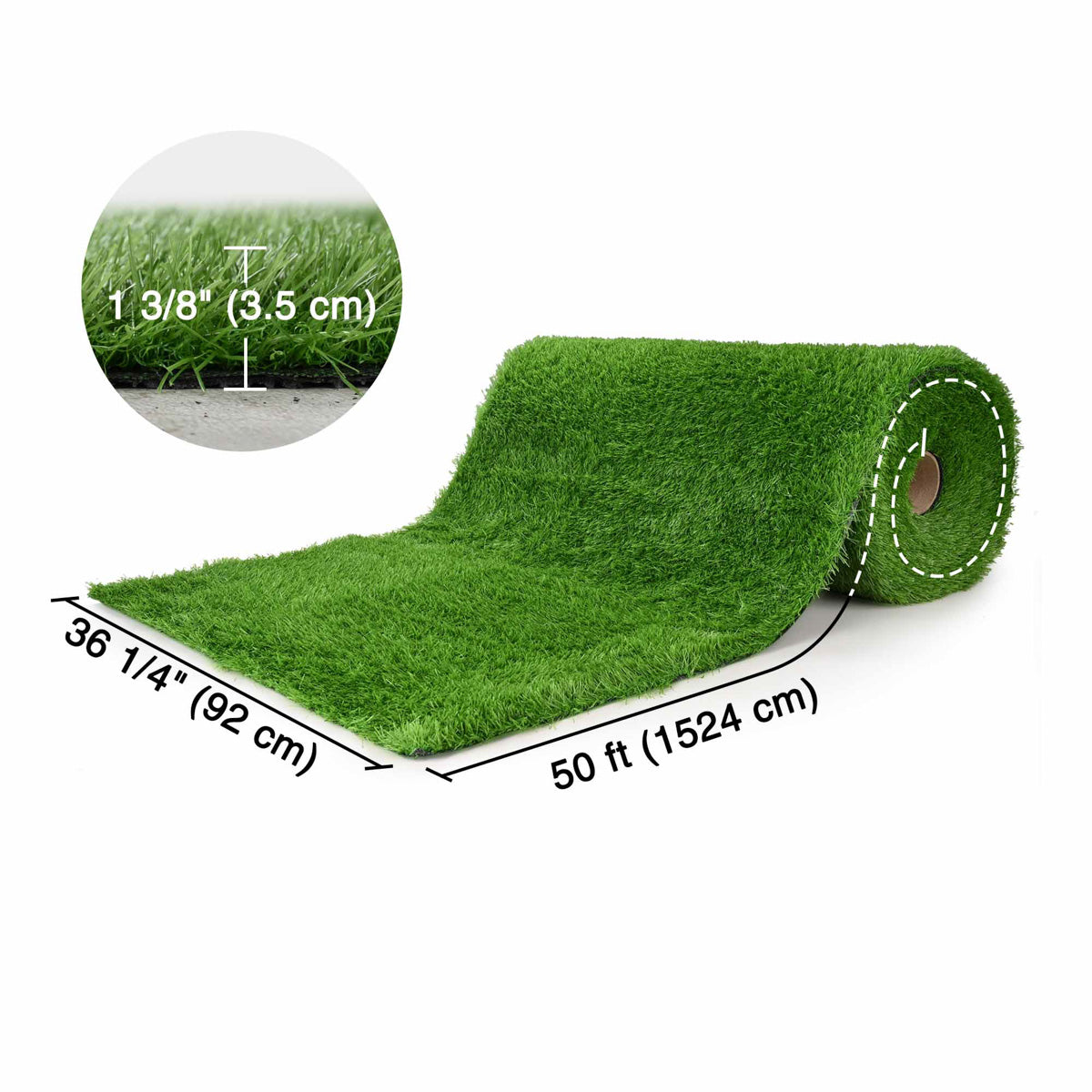Yescom Outdoor Pet Turf Rolls for Dog Daycare Facility 1 3/8"H