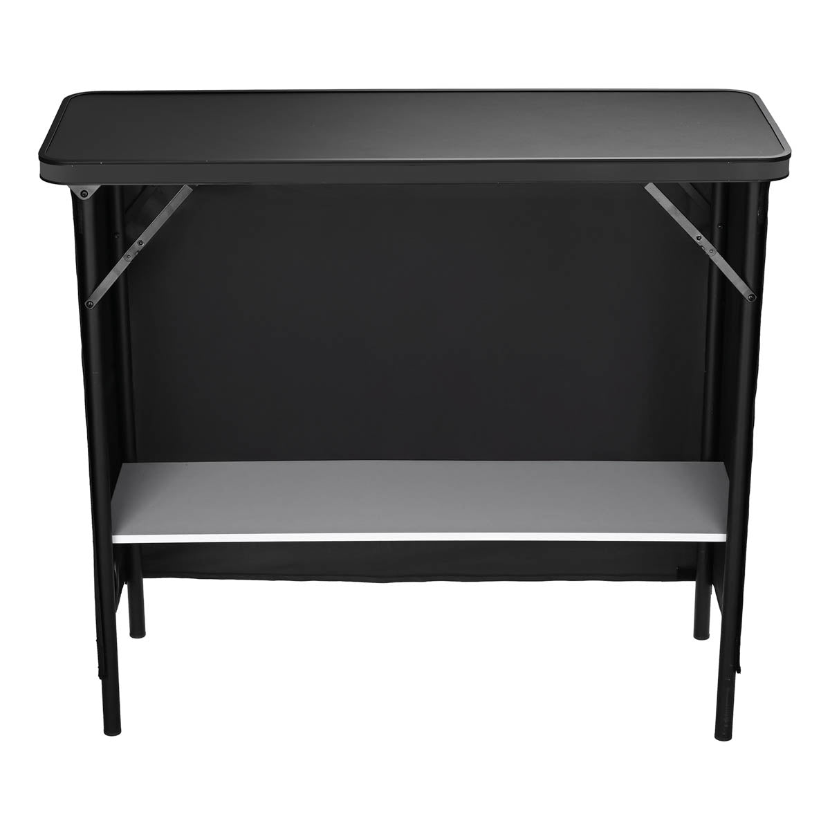Yescom Folding Portable Bar Table with Storage Shelf