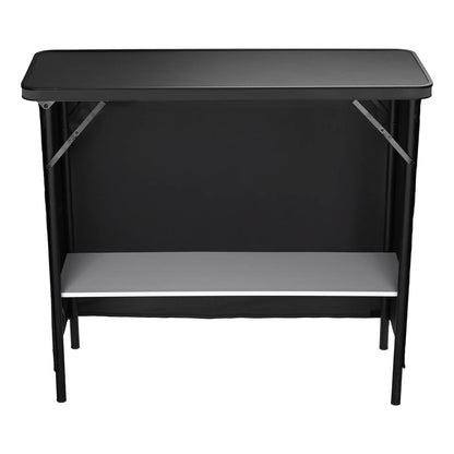 Yescom Folding Portable Bar Table with Storage Shelf
