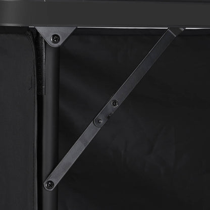 Yescom Folding Portable Bar Table with Storage Shelf