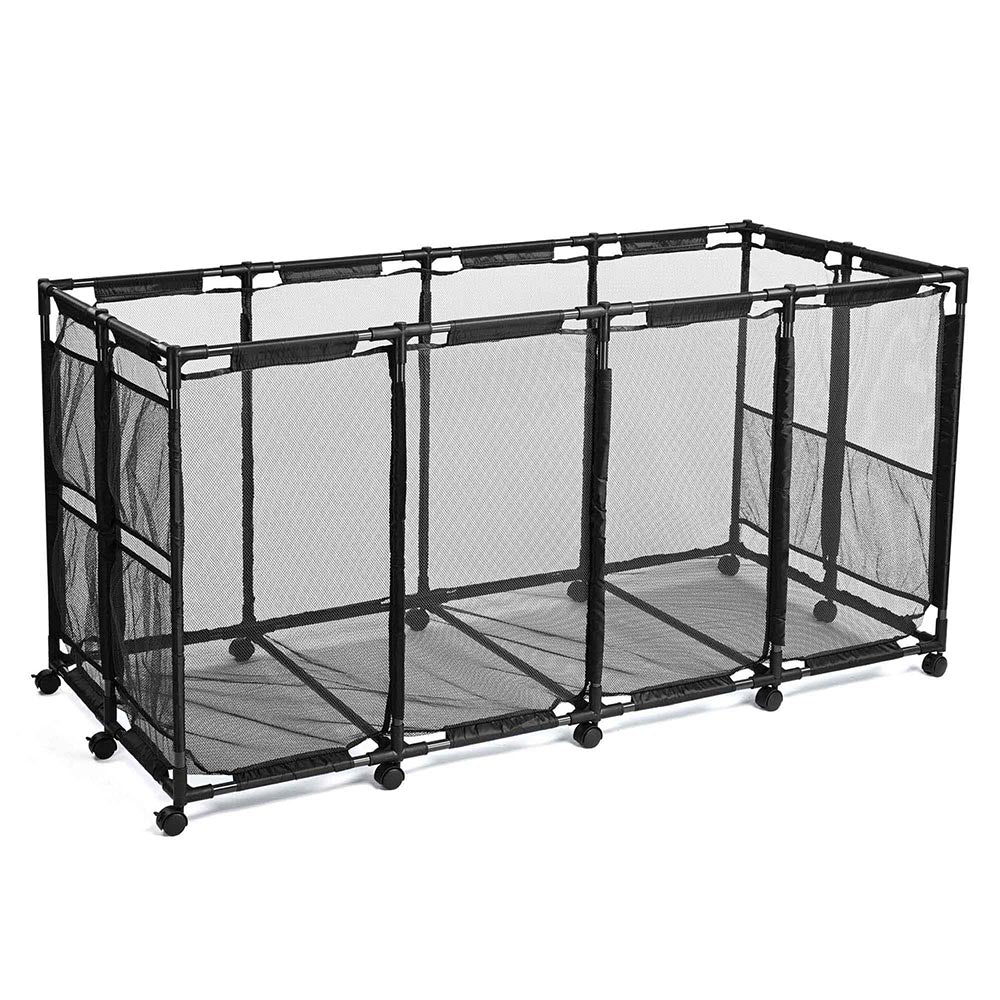 Yescom Pool Toy Storage Bin Mesh Rolling Cart - Steel