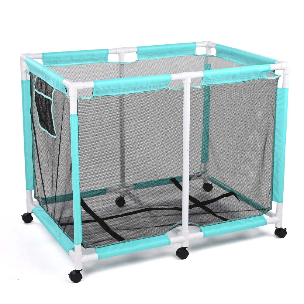 Yescom Stable PVC Pool Toy Storage Bin Mesh Rolling Cart