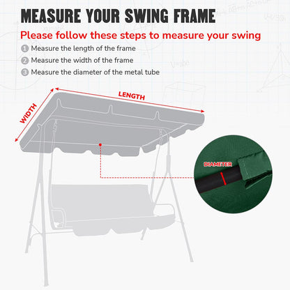 Yescom Patio Porch Replacement Swing Canopy 64"x47"