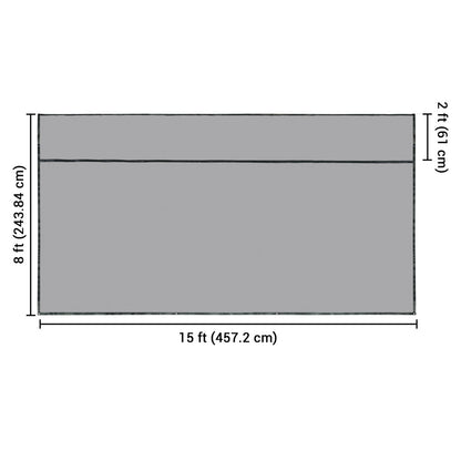 Yescom RV Awning Screen with Zipper 15'x8' Travel Trailer Sun Blocker