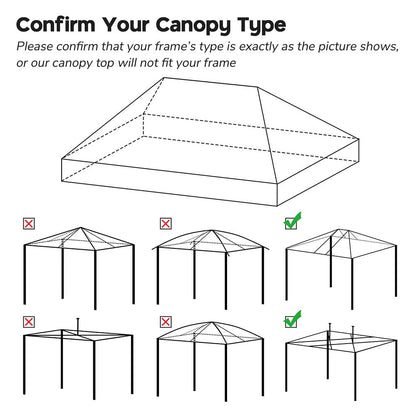 Yescom 10'x20' Ez Pop Up Tent Canopy Top Replacement (9.6'x19')