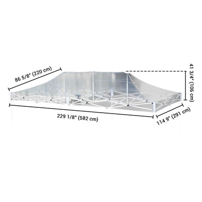 Yescom 10'x20' Ez Pop Up Tent Canopy Top Replacement (9.6'x19')