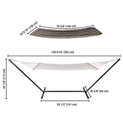 Yescom Double Hammock with Stand Net Underquilt