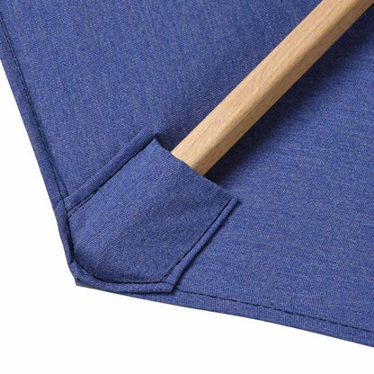 LAGarden 9ft Patio Wood Market Umbrella Acrylic Fabric Tilt