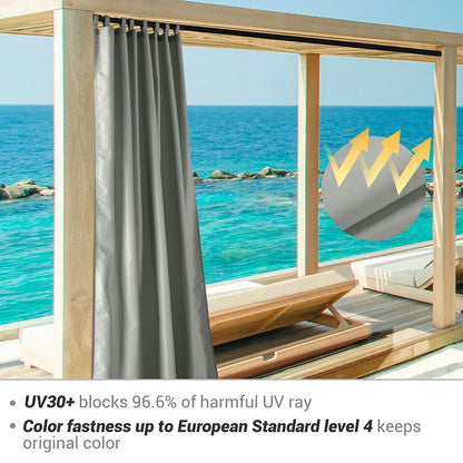 Yescom 2-Pcs Outdoor Tab Top Curtain Panel, 54Wx84L