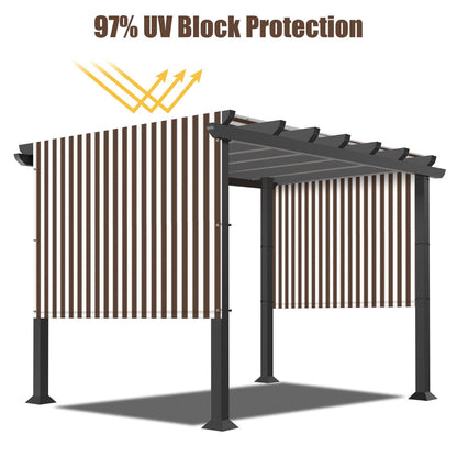 Yescom 17'x6' Pergola Canopy Replacement Cover with Rods