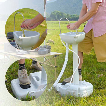Yescom 4.5Gal Portable Hand-Wash Station Sink Faucet Water Tank