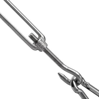 Yescom 2.5mm T304 Stainless Steel Wire Rope w Fasteners, 7x7, 240' - (4x)60'