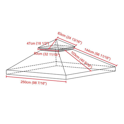 Yescom 8' x 8' Gazebo Canopy Replacement Top Color Optional