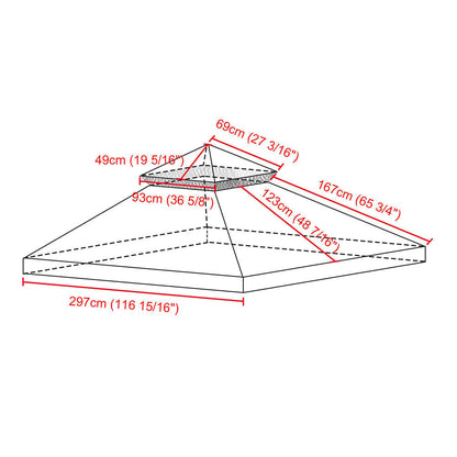 Yescom 10' x 10' Gazebo Replacement Canopy 2-Tier
