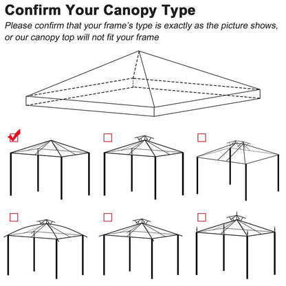 Yescom 10' x 10' Universal Gazebo Canopy Replacement Top
