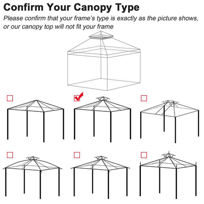 Yescom 10' x 10' Ivory Canopy Replacement Top with Net