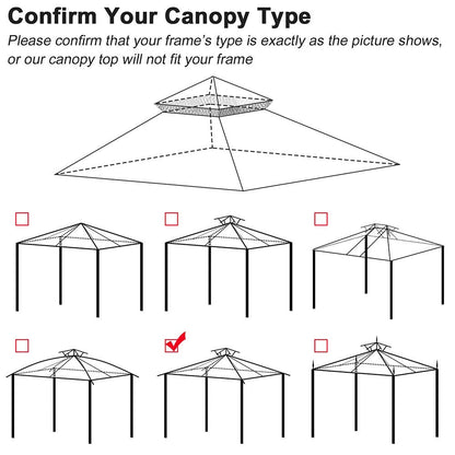 Yescom 2-tier 12Ft Gazebo Replacement for Harbor Gazebo GFS01250A
