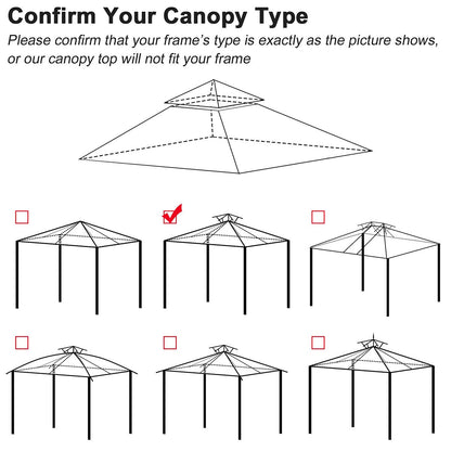 Yescom 12'x12' Crown Shades Replacement Canopy CPAI-84