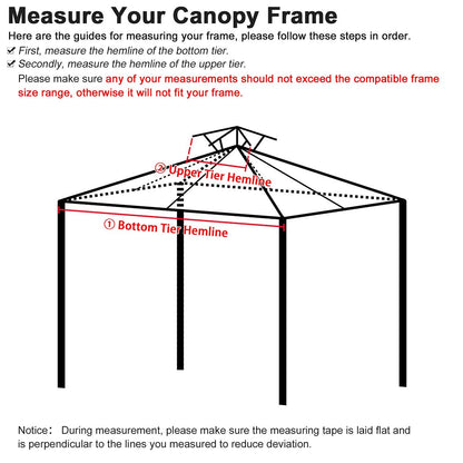 Yescom 12'x12' Crown Shades Replacement Canopy CPAI-84