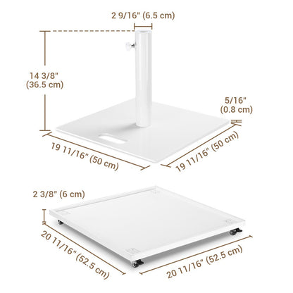 Yescom Outdoor Umbrella Stand with 20" Caddy for D2 3/8" Poles