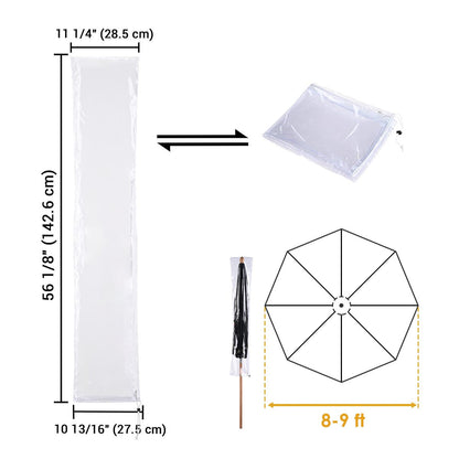 Yescom Waterproof PVC Patio Outdoor Umbrella Cover Bag 8-9ft