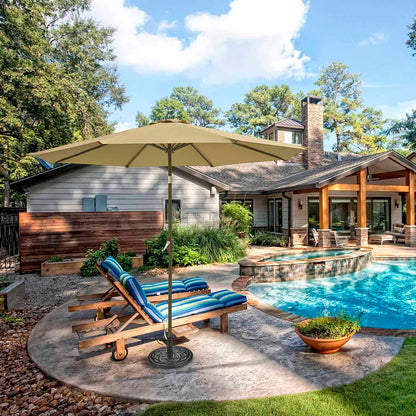 Yescom 9ft 8-Rib Patio Tilt Market Umbrella w/ 200gsm Canopy