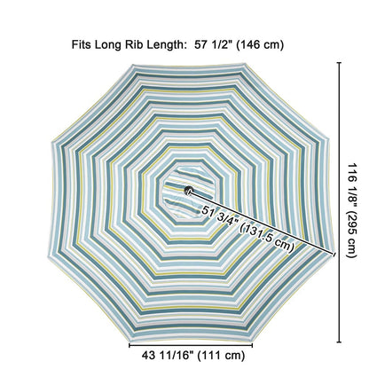 Yescom 10' Outdoor Market Umbrella Replacement Canopy
