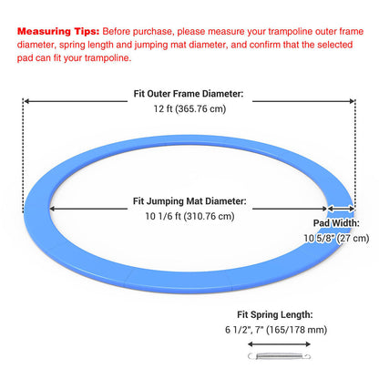 Yescom 12 Foot Trampoline Part Safety Pad Blue Padding
