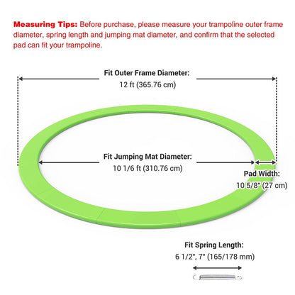 Yescom 12 Foot Trampoline Pad Safety Pad Green Padding